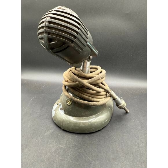 Vintage 1940's Shure Brothers 708SH microphone with S36 model stand - Picture 1 of 10